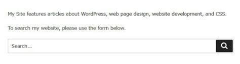 Create a search page – Documentation – WordPress.org.